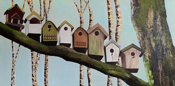 Maisons d'oiseaux sur Gerrie Van Milligen