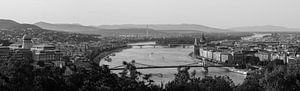 Panorama Budapest schwarzweiss