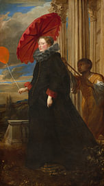 Marchesa Elena Grimaldi Cattaneo mit Luftballon