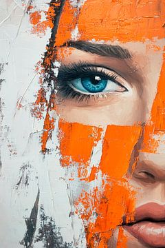 A moment of a face - colourful and haunting by Poster Art Shop