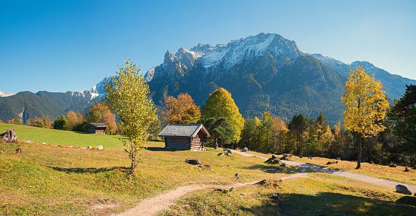 idyllic alpine landscape Mittenwald, hiking trail Kranzberg by SusaZoom