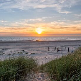 Sonnenuntergang an der Nordsee von Wim Kanis