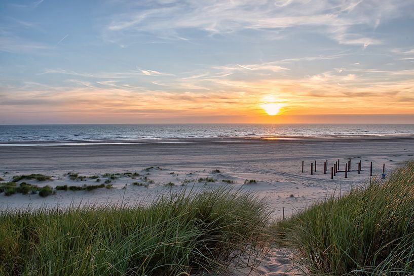 Sunset on the North Sea by Wim Kanis