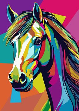 Pony Paard Pop Art van MIROKKU