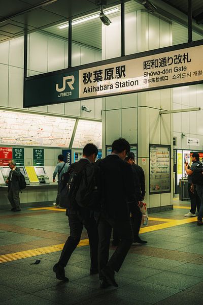 Cœur urbain de Tokyo : la vie quotidienne à l'entrée de la station Akihabara par NZME Photography