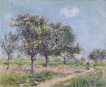 Gustave Loiseau, Appelbomen in bloei in Normandië, 1903 van Atelier Liesjes