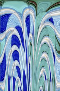 Blauwe en groene patronen