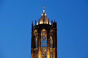 Gros plan sur la cathédrale d'Utrecht sur Donker Utrecht