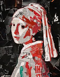 Kunstcollage „Das Mädchen mit dem Perlenohrring“