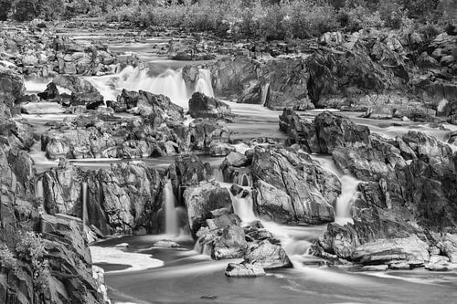 Great Falls Park in Black and White, Virginia by Henk Meijer Photography