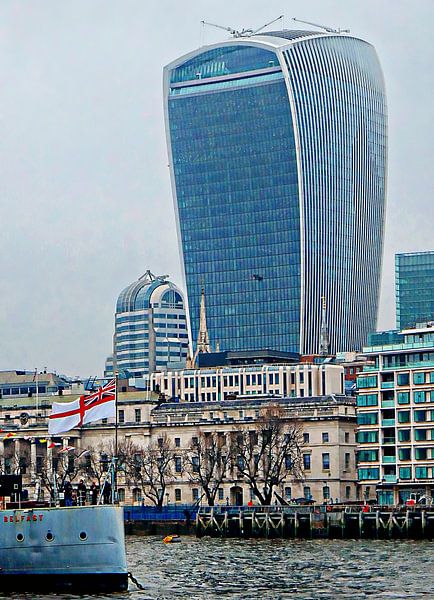 Edging Toward the Walkie Talkie Building by Dorothy Berry-Lound