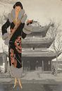 Dame bij een Chinese tempel van Irene Hoekstra thumbnail