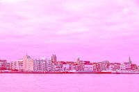 Dordrecht - Skyline - in rode tint
