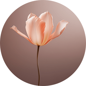 Peach Fuzz Serenade: Delicate Tulp van Karina Brouwer