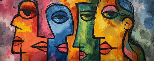 Colourful Faces by ARTEO Paintings