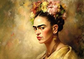 Frida Poster - Frida Kunstdruck Wandkunst Portrait von Niklas Maximilian