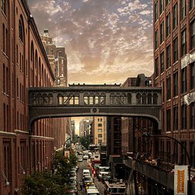 New York sunset 15th street by Pepijn Knoflook