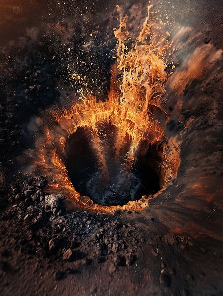 Feuer trifft auf Erde von fernlichtsicht