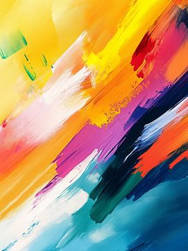 Brushstrokes in dynamic rainbow colours by artefacti