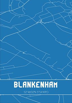 Blauwdruk | Landkaart | Blankenham (Overijssel) van Rezona