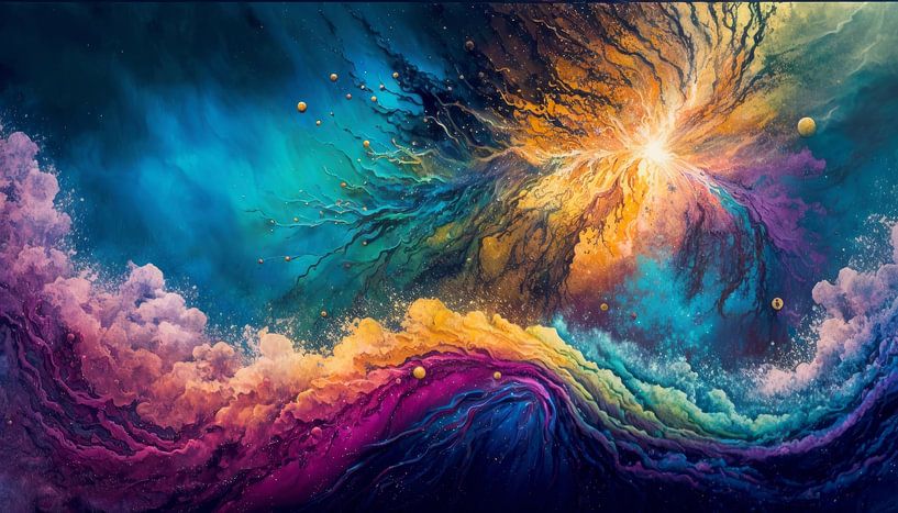 Colours Big Bang Digital Art Fantasy by Preet Lambon