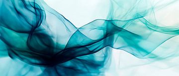 Abstracte golven in zachte kleuren van Poster Art Shop