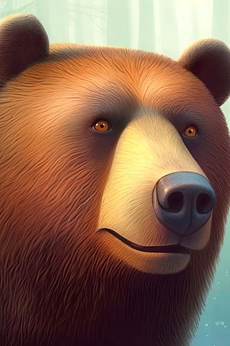 Colourful animal portrait: Bear