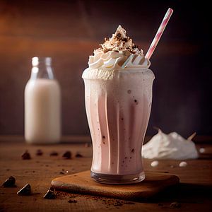 Verführerischer Milchshake Erdbeere
