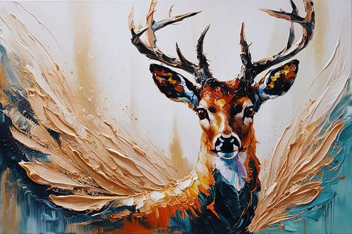 Abstract hert met vleugels