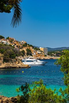 Luxury yacht anchored at coast of Mallorca by Alex Winter