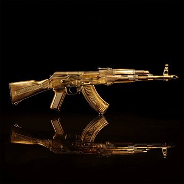 Gouden ak 47 Kalashnikov van TheXclusive Art