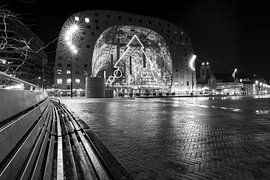 Market hall at night