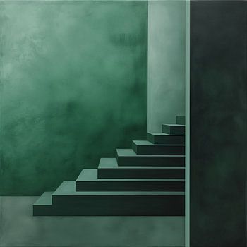 Donkergroene Trap: Minimalistische Schoonheid