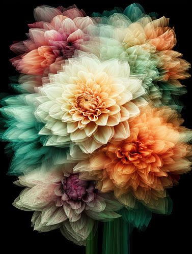 A Colourful Display of Flowers in Motion