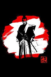 red and white samurai by Péchane Sumie