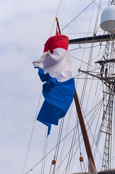 Nederlandse vlag in de wind van Brian Morgan