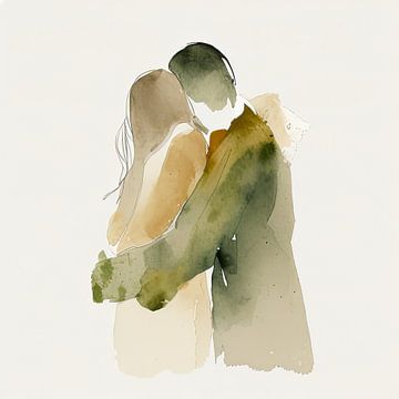 Liebe Aquarell von Natasja Haandrikman