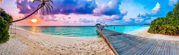 Maldives on the beach by Mustafa Kurnaz