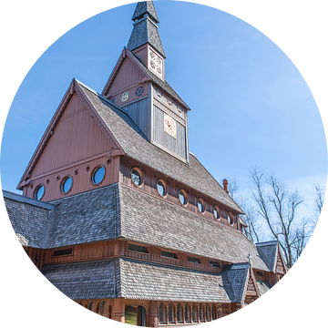 Noorse Staafkerk in Hahnenklee in het Harzgebergte van t.ART