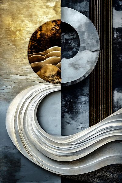Waves of calm elegance in gold and silver by Max Steinwald