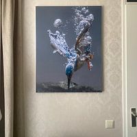 Klantfoto: Vissende ijsvogel van Tariq La Brijn, als art frame