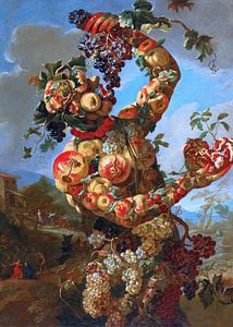 Lo Spadino, eine anthropomorphe Allegorie des Herbstes - Teil des Quadriptychons