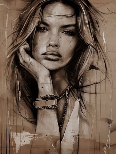 Modern portret, illustratie