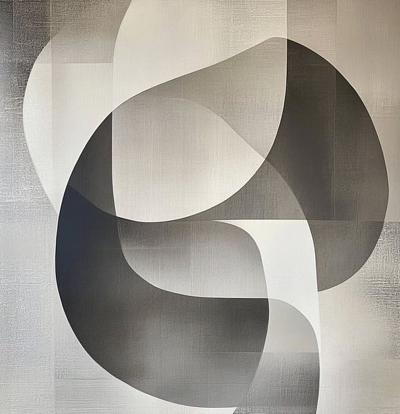 Abstrakte Kreise | Monochromes Geflüster von ARTEO Gemälde