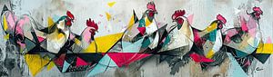Peinture de poule | Abstract Hen Parade