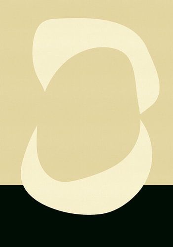 Formes abstraites en jaune beurre et noir