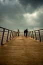The path to nowhere, viewing platform on the Bastei in the Elbe Sandstone Mountains by Holger Spieker thumbnail