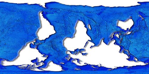 World map, dolphin projection