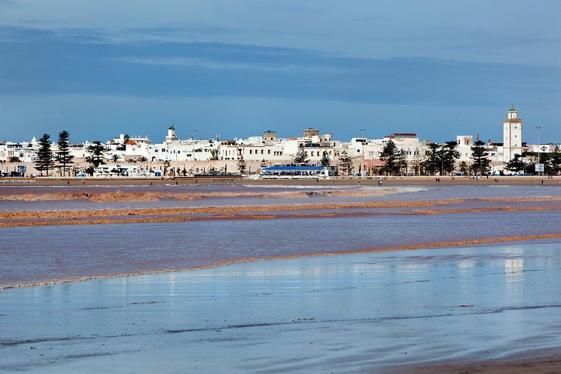 Skyline et plage d'Essaouira au Maroc par Peter de Kievith Fotografie