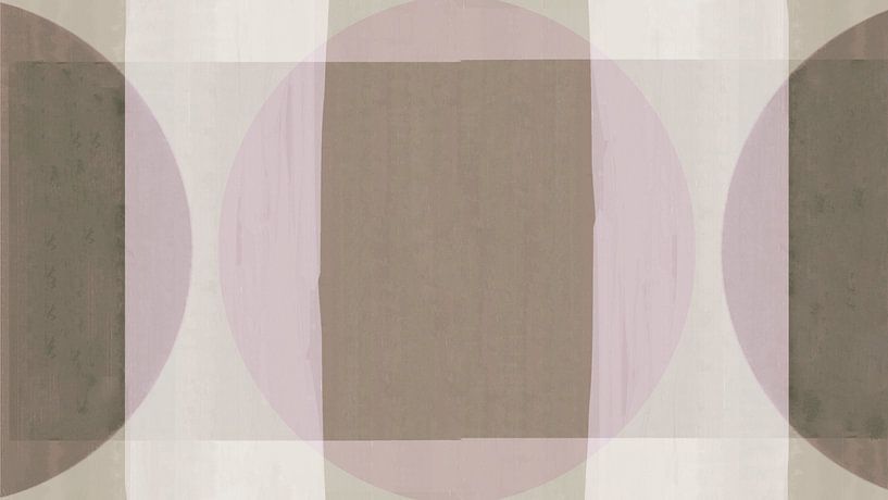 Mid Century Bauhaus Shapes in Neutral Colours by FRESH Fine Art